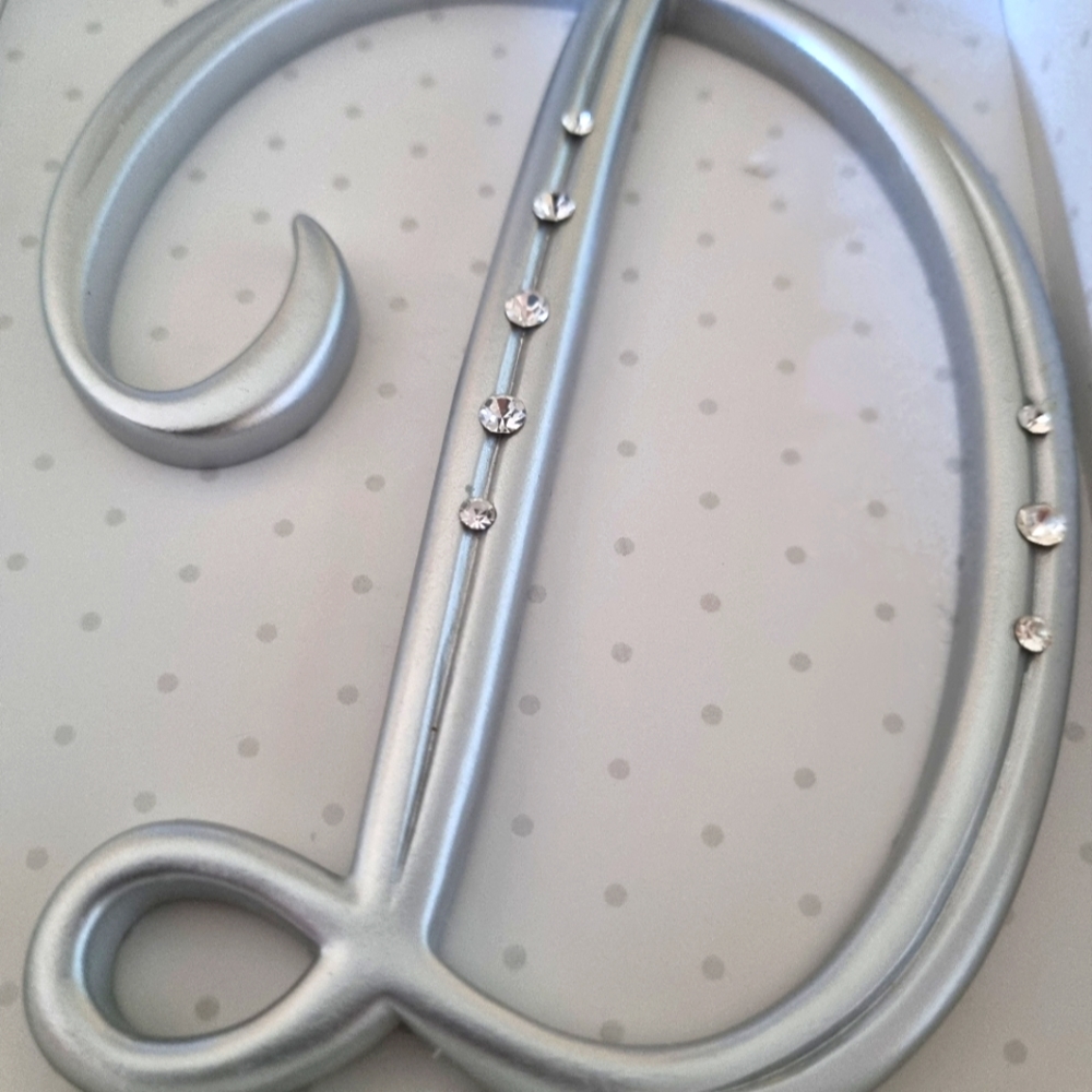 Lillian Rose Monogram Cake Top Decor on picks Letter "D"